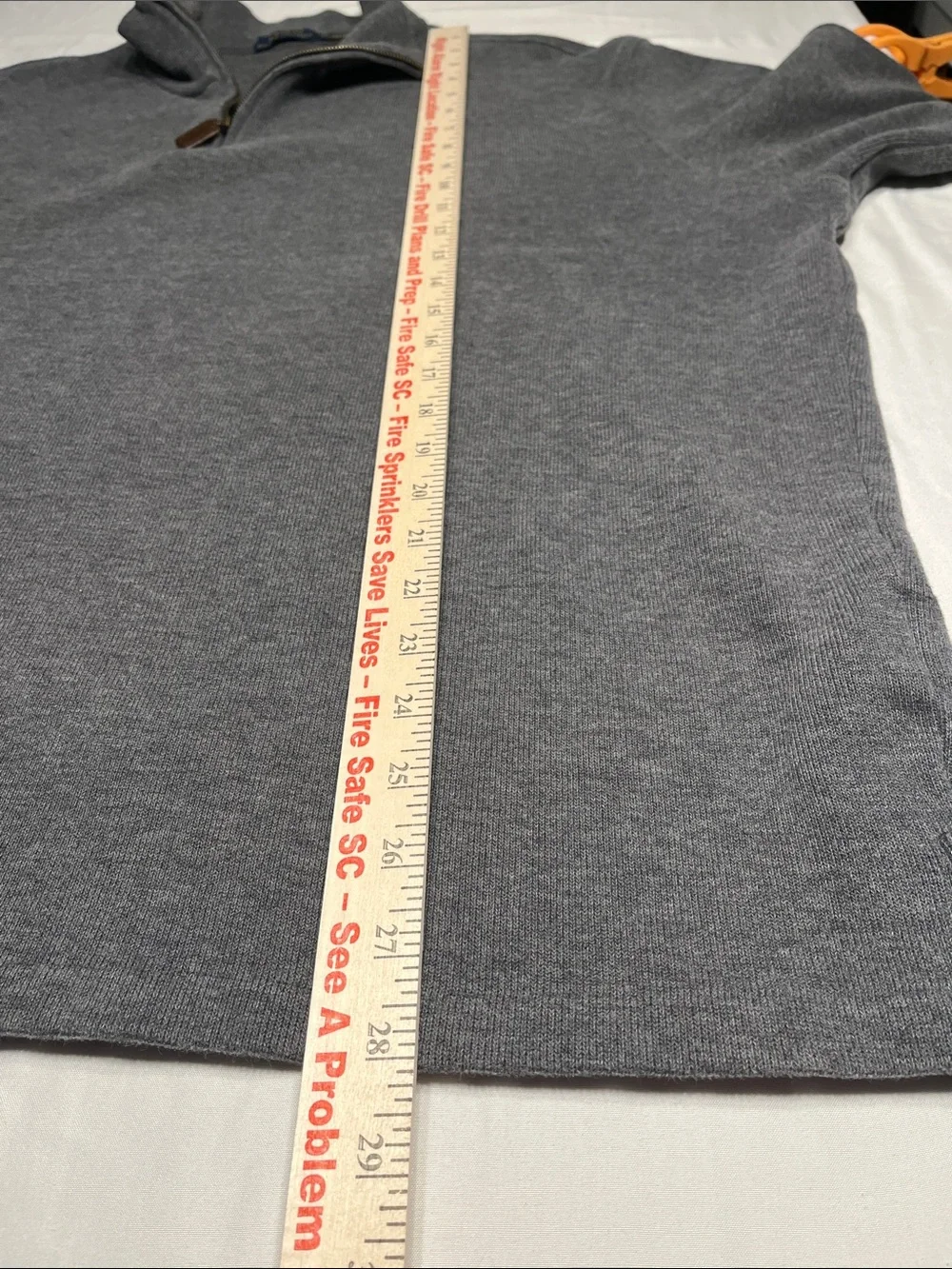 Polo Ralph Lauren Mens XXL Gray Quarter Zip Sweater Pony Logo‎ Cotton Pullover